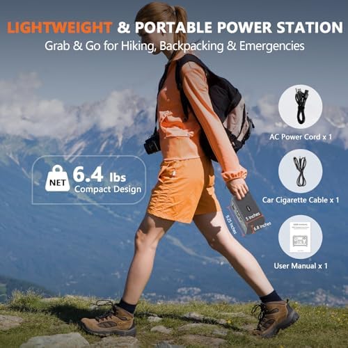 ALLWEI Portable Power Station 300W, 256Wh Solar Generator LiFePO4 Battery - Image 2