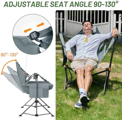 Timber Ridge Hammock Camping Chair, Portable Oversized Swinging Camp Chairs - Image 4