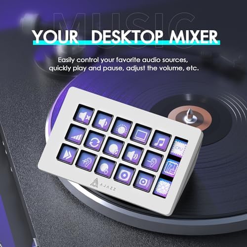 MANBASNAKE AKP153 Studio Deck, Stream Controller, 15 Macro Keys (White) - Image 4