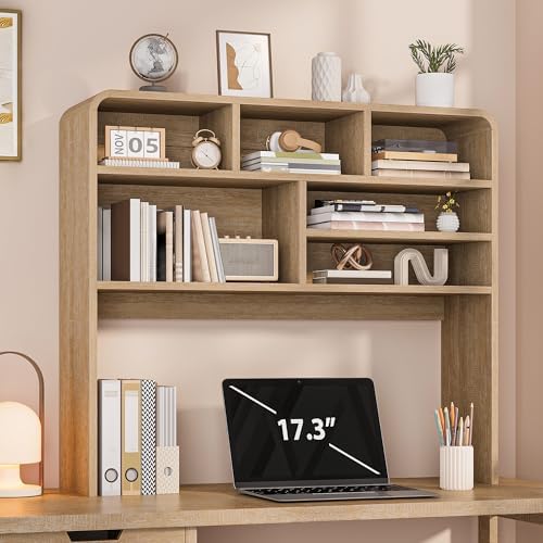 5-Tier Desk Shelf, 37.4''W Desktop Bookshelf for Computer Monitor by Homiflex