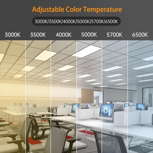 2x4 Panel Lights with Emergency Battery and Microwave Sensor, 4PK - Image 6