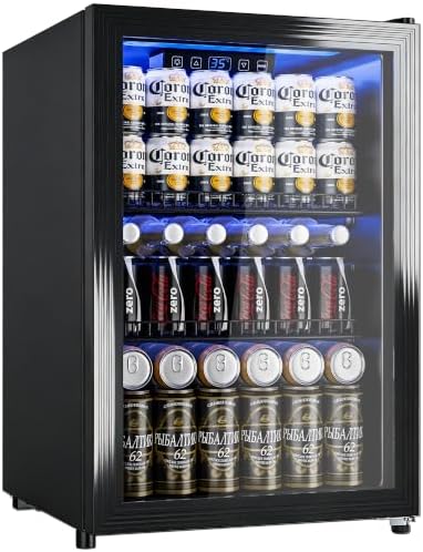 Manastin Beverage Refrigerator, 2.47 Cu.Ft Mini Fridge Beverage Cooler by Manastin