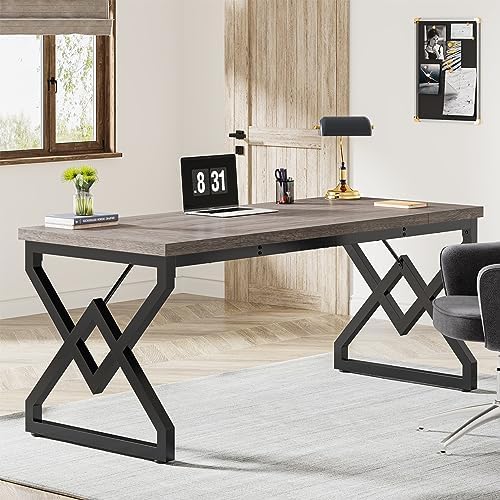 Tribesigns 63 inch Executive Desk, Industrial Computer Desk for Home Office by Tribesigns