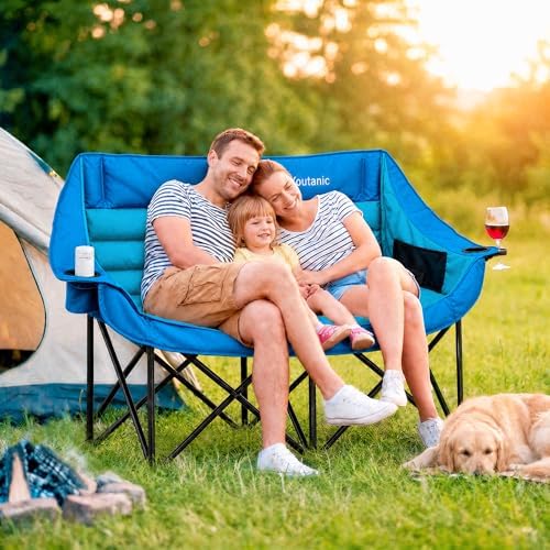Youtanic Oversized Double Camping Chair, Folding Loveseat Camping Couch - Image 2