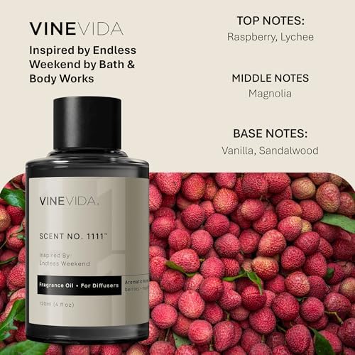 VINEVIDA [4 Fl Oz] Scent NO. 1111 Fragrance Oil for Cold Air Diffusers, Aromatic Notes of Raspberry Magnolia Vanilla, Essential Oils for Diffuser Oil Refill & Air Freshener Room Spray - Image 2