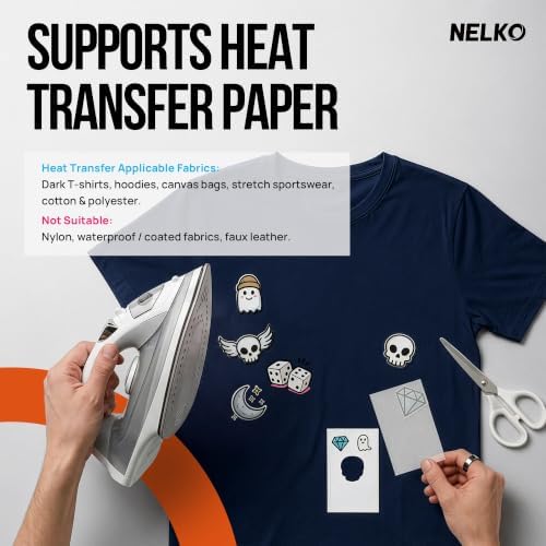 Nelko Flow Photo Printer, 2x3 Portable Inkjet Printer for Sticker, Magnetic, Water Transfer & Heat Transfer Paper, Bluetooth Compatible with iOS & Android, App Editing, Charcoal - Image 4