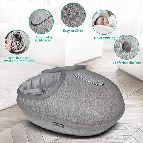 Medcursor Foot Massager with Heat Shiatsu Deep Kneading, Gray, Up to US 13" - Image 5