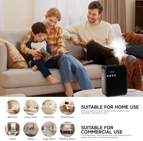 Corded Waterless Essential Oil Diffuser for Home, Hotel Collection Diffuser, 2500 Sq.Ft of Coverage, 250ml Capacity, Aromatherapy Scent Diffuser for Home, Smart Scent Air Machine - Image 6