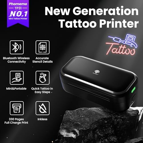 Phomemo TP31 Mini Tattoo Stencil Printer for 3-Inch Tattoos, Portable - Image 2