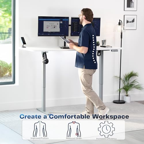 VIVO White 71 x 36 in Standing Desk, DESK-KIT-1G7W-36 - Image 4