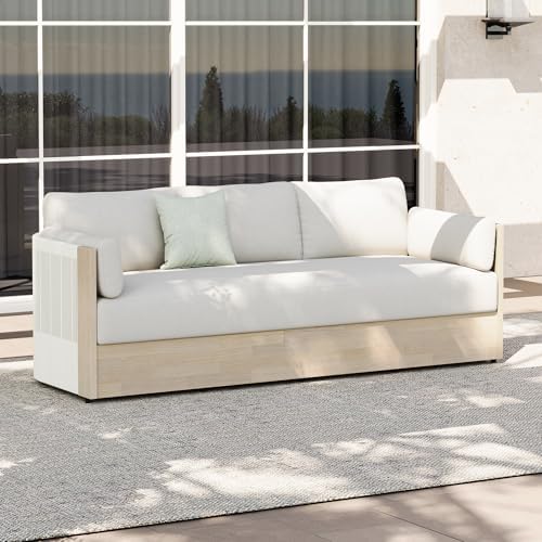 CHITA Outdoor Furniture Set 3 Piece, Patio Conversation Set, Acacia Wood - Image 2