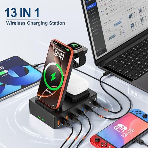600W Charging Station for Multiple Devices Apple, Wireless Charger - Image 6