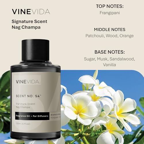 VINEVIDA [4 Fl Oz] Nag Champa Fragrance Oil for Cold Air Diffusers, Essential Oils for Diffuser Oil Refill & Air Freshener Room Spray - Image 2