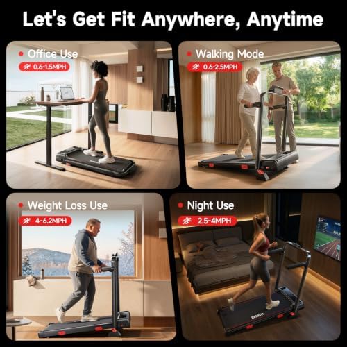 RHYTHM FUN 13% Incline Walking Pad Treadmill with Handles, 6.2MPH, Foldable - Image 5