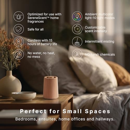 Homedics Waterless Essential Oil Diffuser with 15ml Vanilla Cedarwood Oil - Image 3