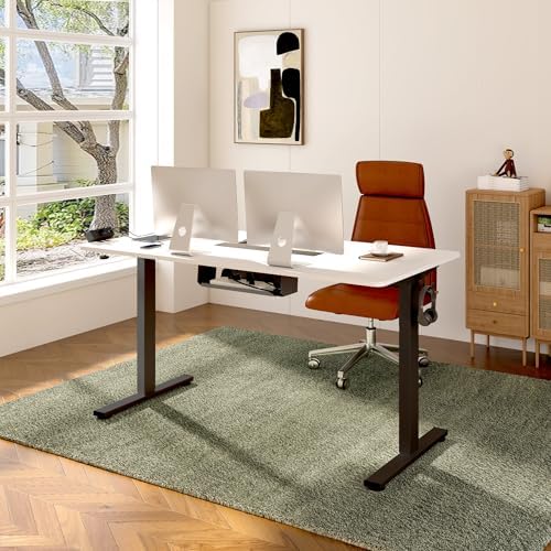FLEXISPOT EN2 55"x28" Standing Desk with Power Strip Bundle, White - Image 2