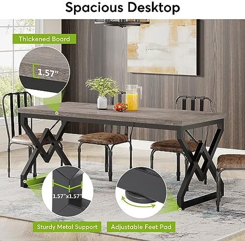 Tribesigns 63 inch Executive Desk, Industrial Computer Desk for Home Office - Image 3