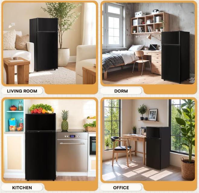 4.5 Cu.Ft Mini Fridge with Freezer – 38dB Quiet, 2-Door - Image 2