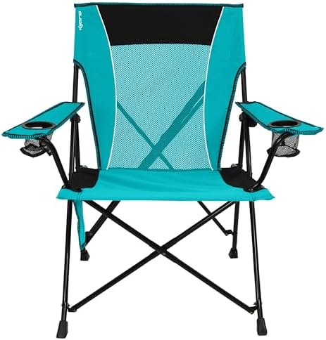 Kijaro Dual Lock Portable Camping Chair - Versatile Folding Sports and Outdoor Chair for Lawn - Locks Position - Ionian Turquoise - Image 4