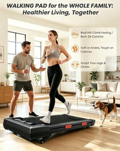 MJWW 6% Incline Walking Pad, Smart AI Under Desk Treadmill for Home - Image 6