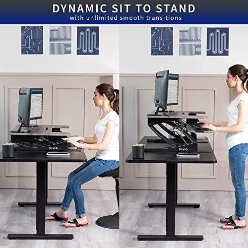 VIVO Dark Gray 36 inch Standing Desk Converter, DESK-V000VG - Image 4