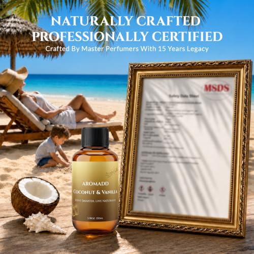 AROMADD Coconut Vanilla Diffuser Oil Inspired by Luxury Hotel Scent, 100 mL - Image 4