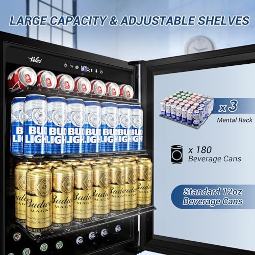 Velivi 24'' Beverage Refrigerator Under Counter Built-In and Drink Fridge - Image 3