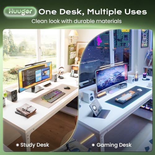 Huuger 63'' x 23.6'' Computer Desk with Power Outlets, 0.95'' Thick Desktop - Image 3