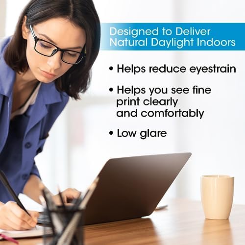 OttLite Cool Breeze LED Desk Lamp with Bladeless Fan, Gray - Image 4