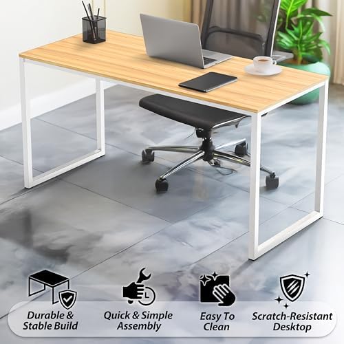 SHW Mission 48-Inch Home Office Computer Desk, Oak - Image 4