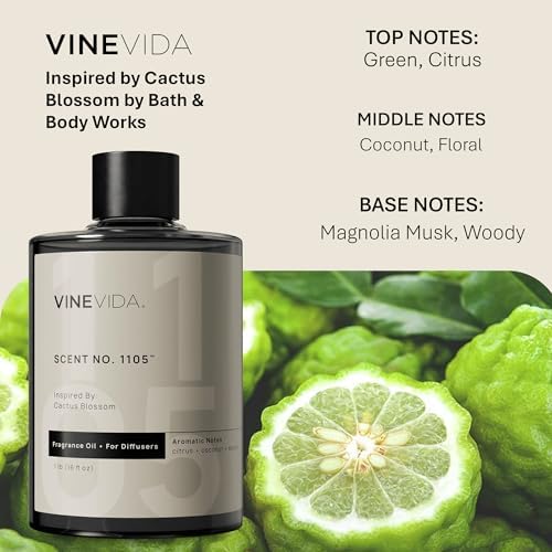 VINEVIDA [16 Fl Oz] Scent NO. 1105 Fragrance Oil for Cold Air Diffusers, Aromatic Notes of Citrus Coconut Woody, Essential Oils for Diffuser Oil Refill & Air Freshener Room Spray - Image 2