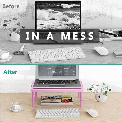 WALI Computer Monitor Stand for Desk, Adjustable Laptop Riser, up to 44 lbs - Image 7