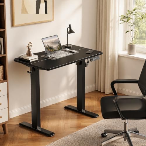 Claiks Electric Standing Desk 35x20 Inch Adjustable Desk, Black - Image 2