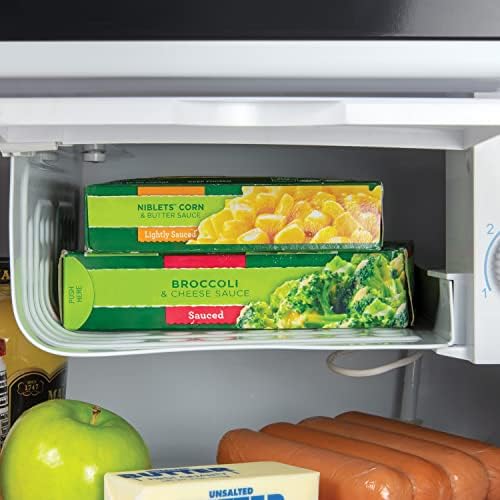 Igloo 1.6 Cu.Ft Mini Fridge with Freezer- Single Door Compact Refrigerator with Glass Shelves for Homes, Dorms & Offices- Keep Snacks, Drinks & Frozen Foods Cool with Temperature Control Fridge- Black - Image 6