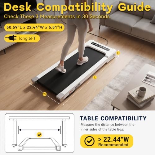GOYOUTH 2.25HP Walking Pad, Quiet Under Desk Treadmill for Office, 300 LBS - Image 2