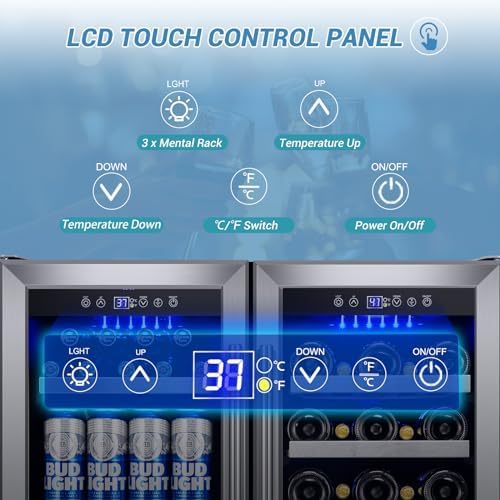 Velivi 30''Wine and Beverage Refrigerator-Dual Zone Under Counter Fridge - Image 5