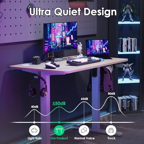 STARY Electric Standing Desk Adjustable Height Sit Stand Home Office Desk with Splice Board - Image 4