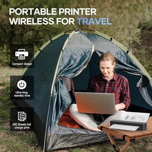 Portabl Thermal Printer for Travel with Case & 200 Sheets, Bluetooth & USB - Image 4