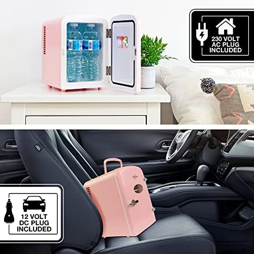 Koolatron Mini Fridge - 6 Can Refrigerator for Bedroom Office, Portable Table Top Beverage Cooler, 12V 110V Refrigerador For Drinks, Soda, Wine, Use In Car, Dorm, Outdoor, Patio - Image 4