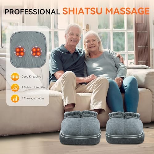 Snailax Shiatsu Foot Massager with Heat, Deep Kneading Foot Warmer, Size 13 - Image 2