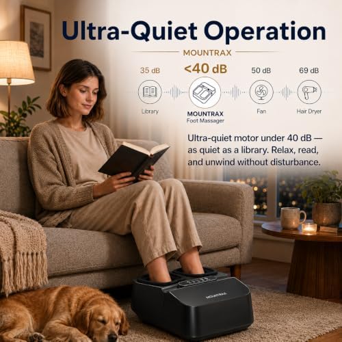 MOUNTRAX Foot Massager with Heat, Deep Shiatsu, Air Compression & Remote - Image 6
