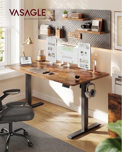 VASAGLE Electric Standing Desk, Height Adjustable, 55.1 x 27.6 Inches - Image 2