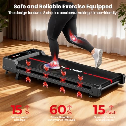 Walking Pad Treadmill for Home, Built-in Speaker, 6.2MPH Under Desk Walking Pad with 10% Incline, 2.75HP Portable Walking Pad with APP, 330LBS Capacity, Remote Control, 12 HIIT Programs - Image 4