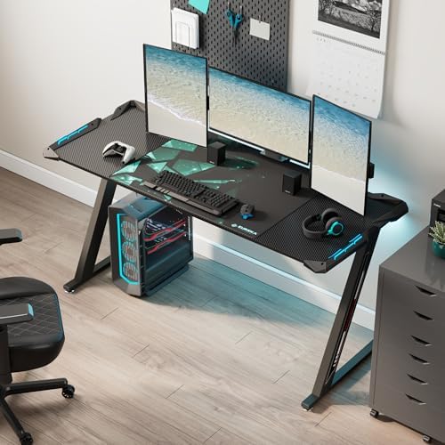 EUREKA ERGONOMIC Gaming Desk, 60 Inch Computer Desk with RGB LED Lights - Image 4