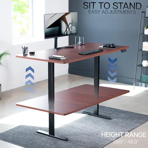 VIVO Dark Walnut 71 x 36 in Standing Desk, DESK-KIT-E2B7D-36 - Image 6