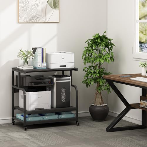 Fannova 32.3"x18.9" Extra Large Printer Stand with Adjustable Storage Shelf - Image 6