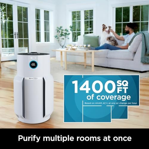 Shark R-HP302 NeverChange Air Purifier MAX 1400 sq.ft. 5-Year Filter Life Odor Neutralizer, White - Certified Refurbished - Image 3
