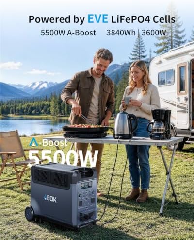 ABOK Ark3600 Portable Power Station with 400W Solar Panel,2000W Solar Input - Image 2