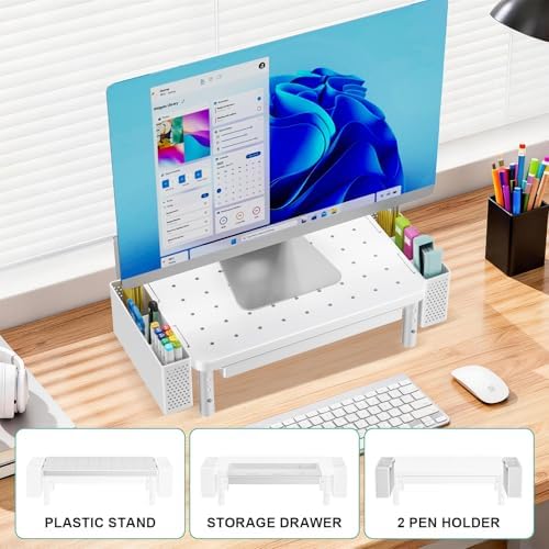 WALI Computer Monitor Stand with Storage and Pen Holder - Image 7