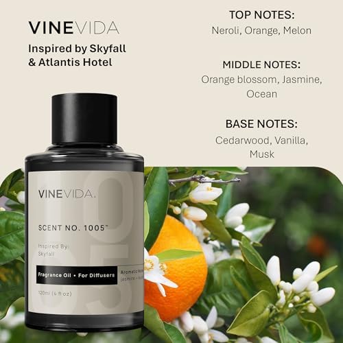 VINEVIDA [4 Fl Oz] Scent NO. 1005 Fragrance Oil for Cold Air Diffusers, Aromatic Notes of Neroli Jasmine Musk, Essential Oils for Diffuser Oil Refill & Air Freshener Room Spray - Image 2